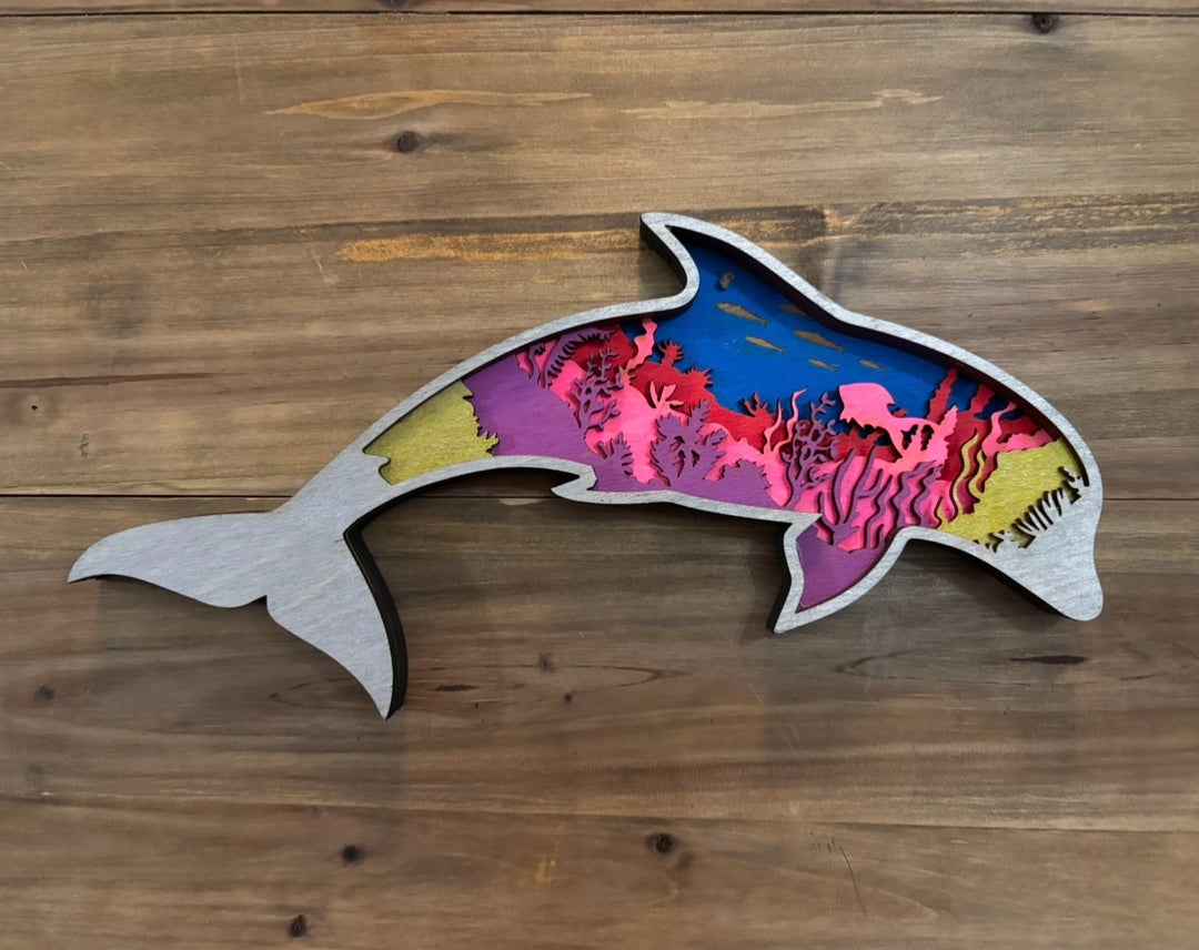 Dolphin 3D wallart - 1