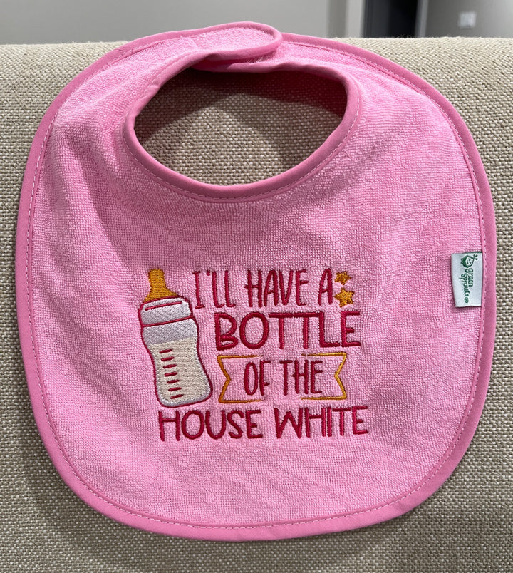 Bottle of House White Baby Bib - 2