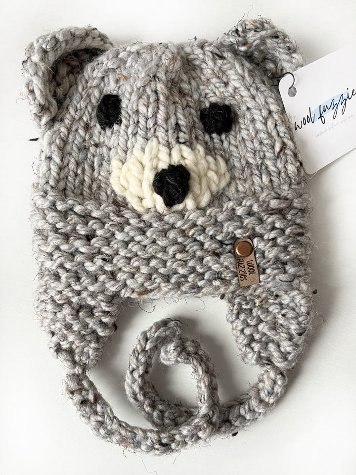 Infant Bear Knit Hat  - 2