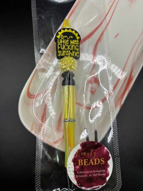 Little Miss Fucking Sunshine Beaded Pen - 1