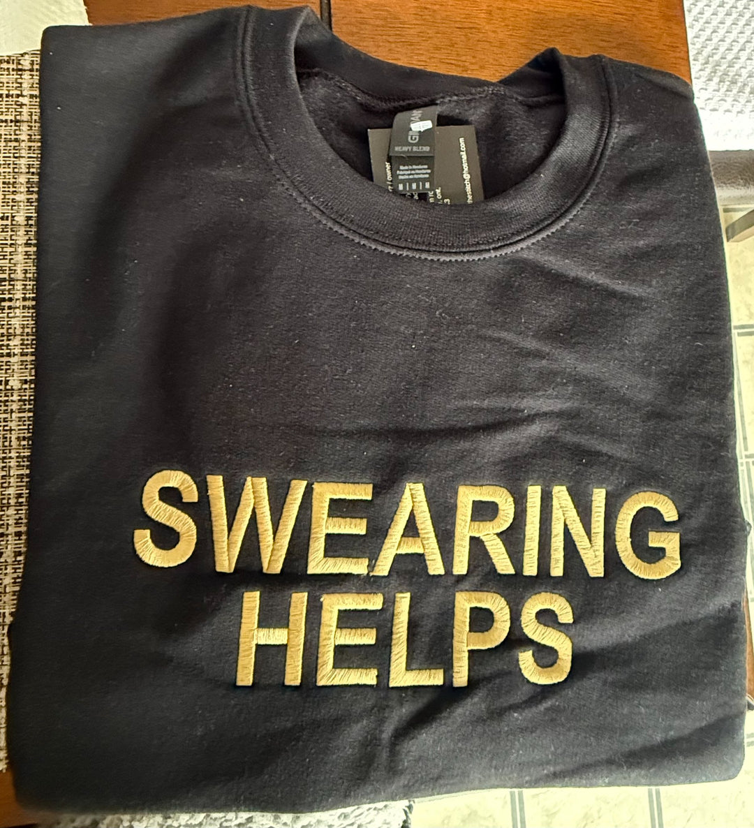 Swearing helps embroidered sweaters  - 2