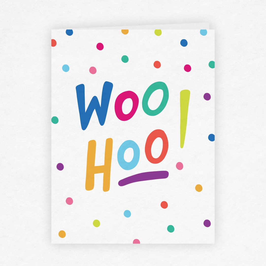 Woohoo Greeting Card for Graduation, Engagement, Celebration - 1