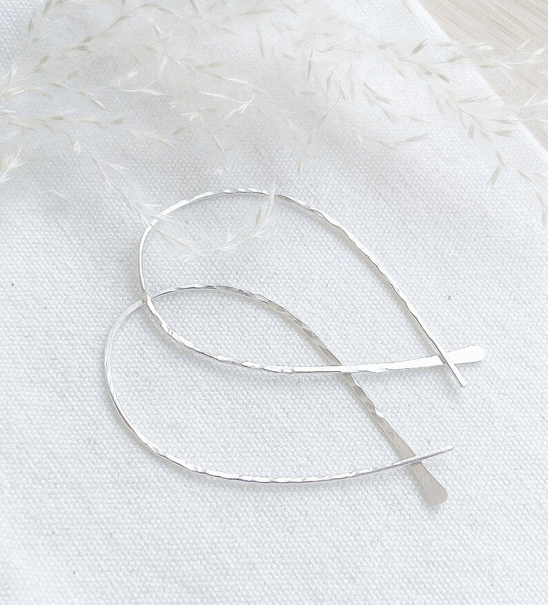 14kt Gold Threaders - Large Open Loops - 2