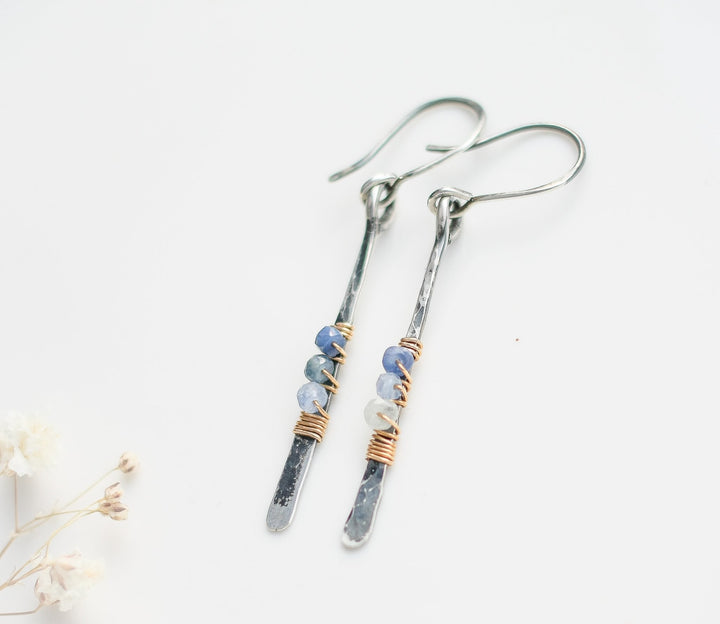 Mixed Metal Bar Dangles  - 1