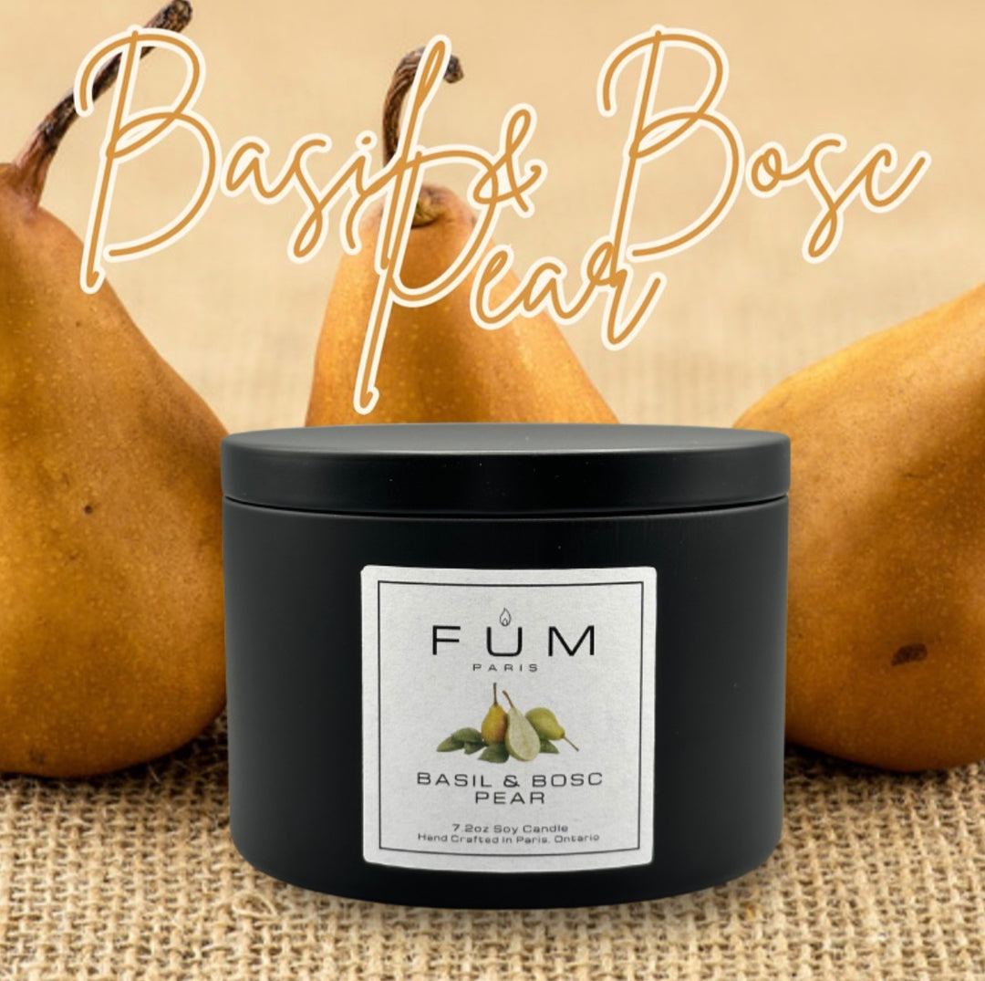 Basil & Bosc Pear Soy Candle - 2