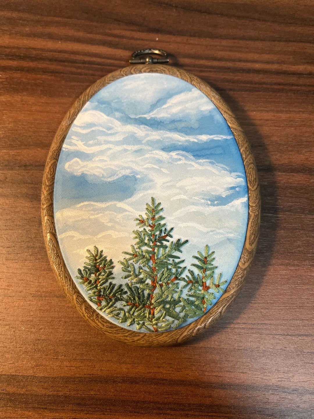 Tree Tops Painted Embroidery