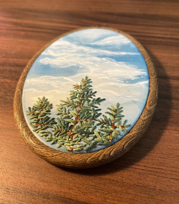 Tree Tops Painted Embroidery