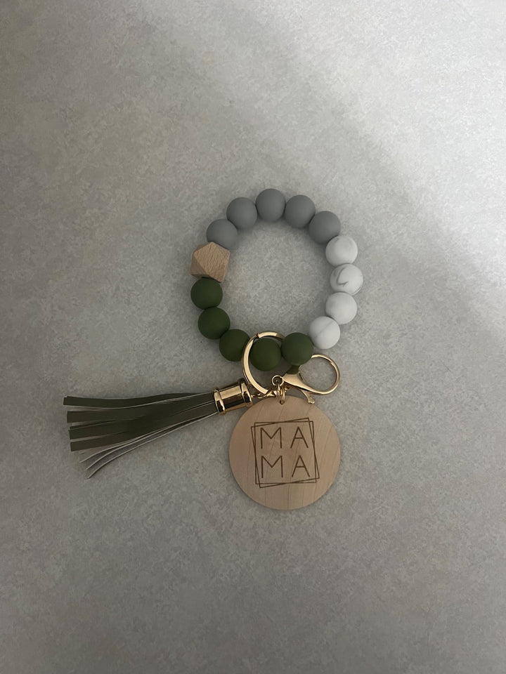 MAMA Silicone Wristlet Keychain