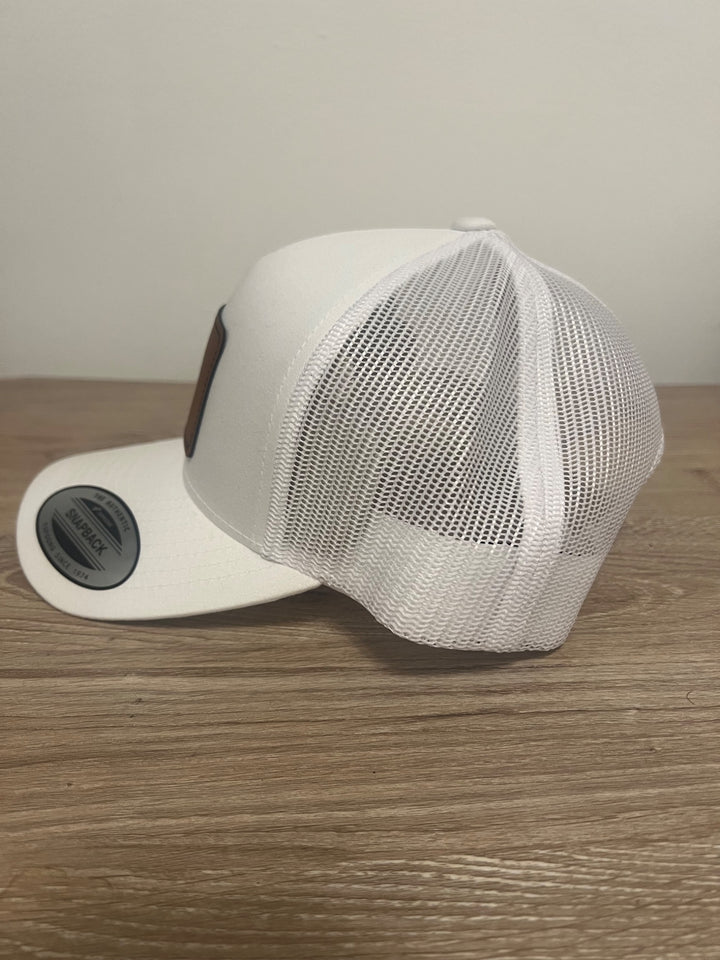 White Trucker Hat Blame it all on Roots