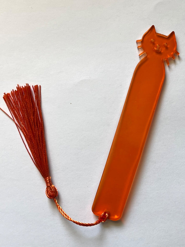 Cat bookmark (orange)