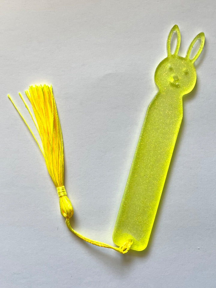 Bunny Bookmark (yellow glitter)