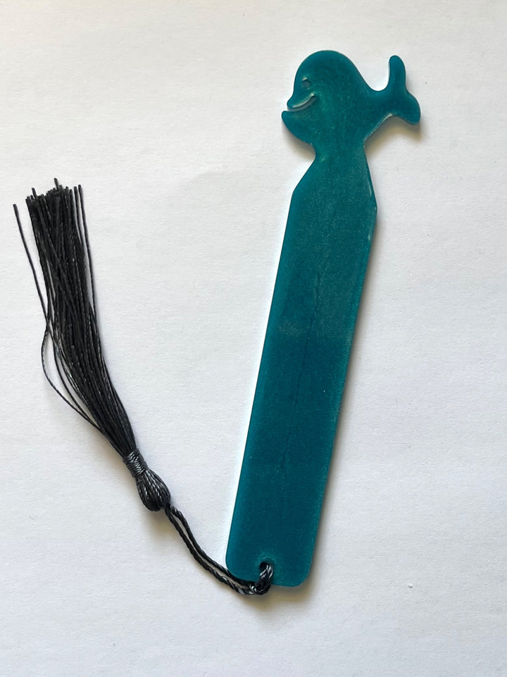 Whale bookmark (teal)