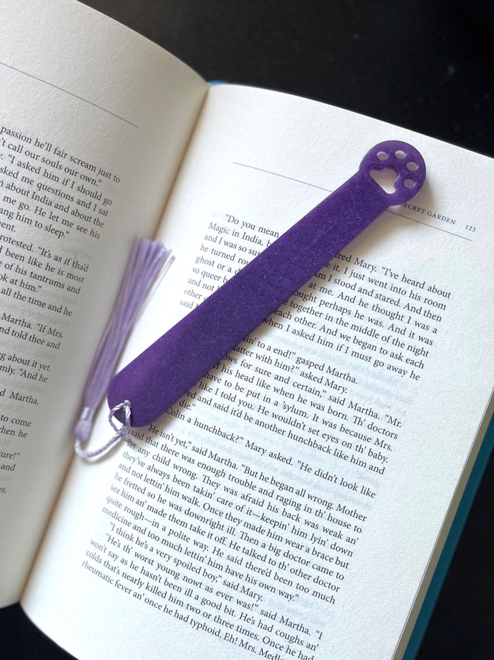 Paw Print Bookmark (purple)