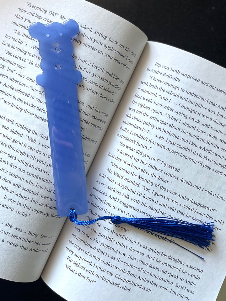 Bear Bookmark (blue)
