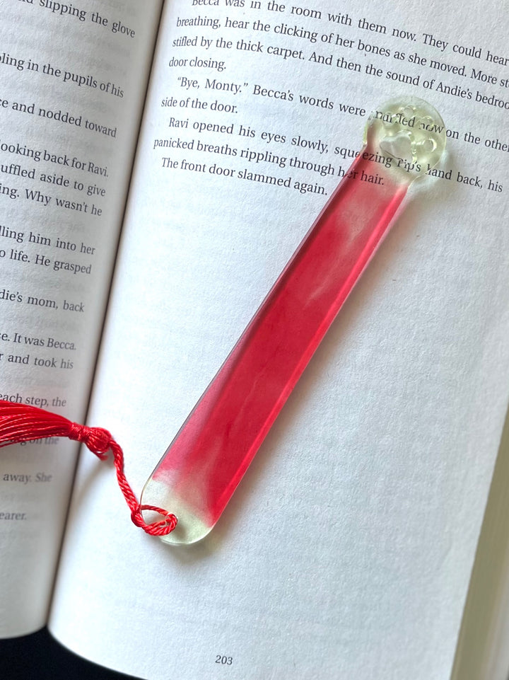 Paw Print Bookmark (red/yellow)
