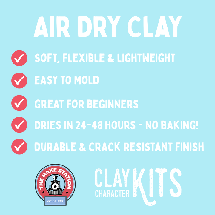 Strawberry Snailcake DIY Air Dry Clay Kit