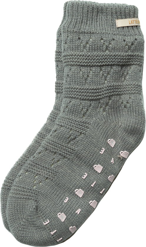 Pointelle Lounge Sock: Cream / One Size