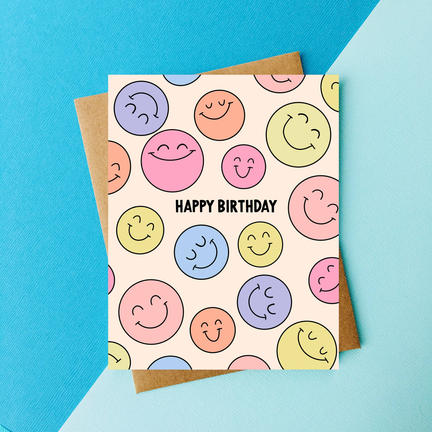 Retro Smiles Birthday Card