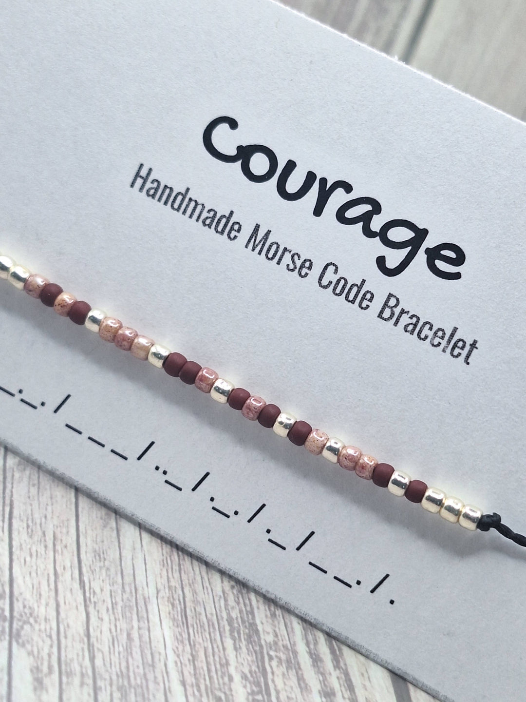 Courage Morse Code Bracelet
