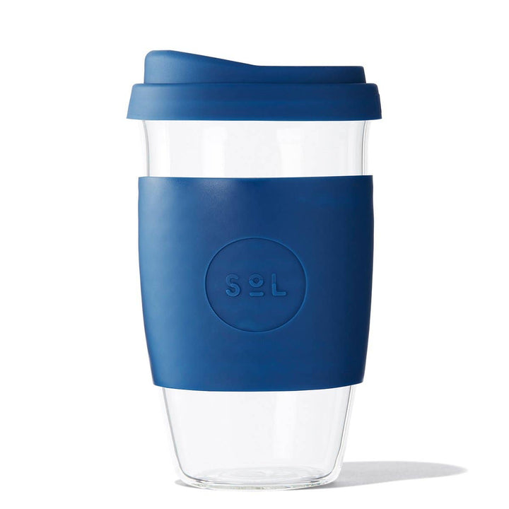 Winter Bondi Blue Glass Travel Tumbler