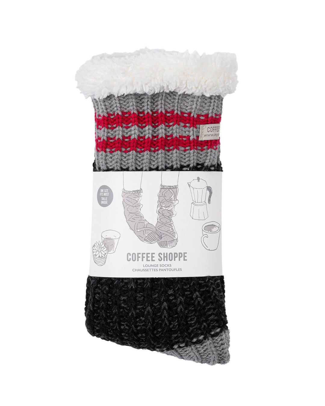 Canadiana Lounge Socks by Coffee Shoppe: Dark Smoked Pearl / ONE SIZE