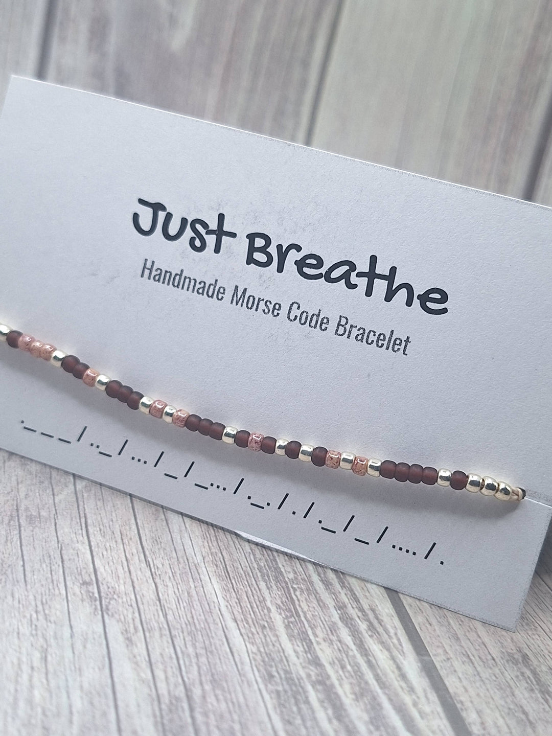 Just Breathe Morse Code Bracelet