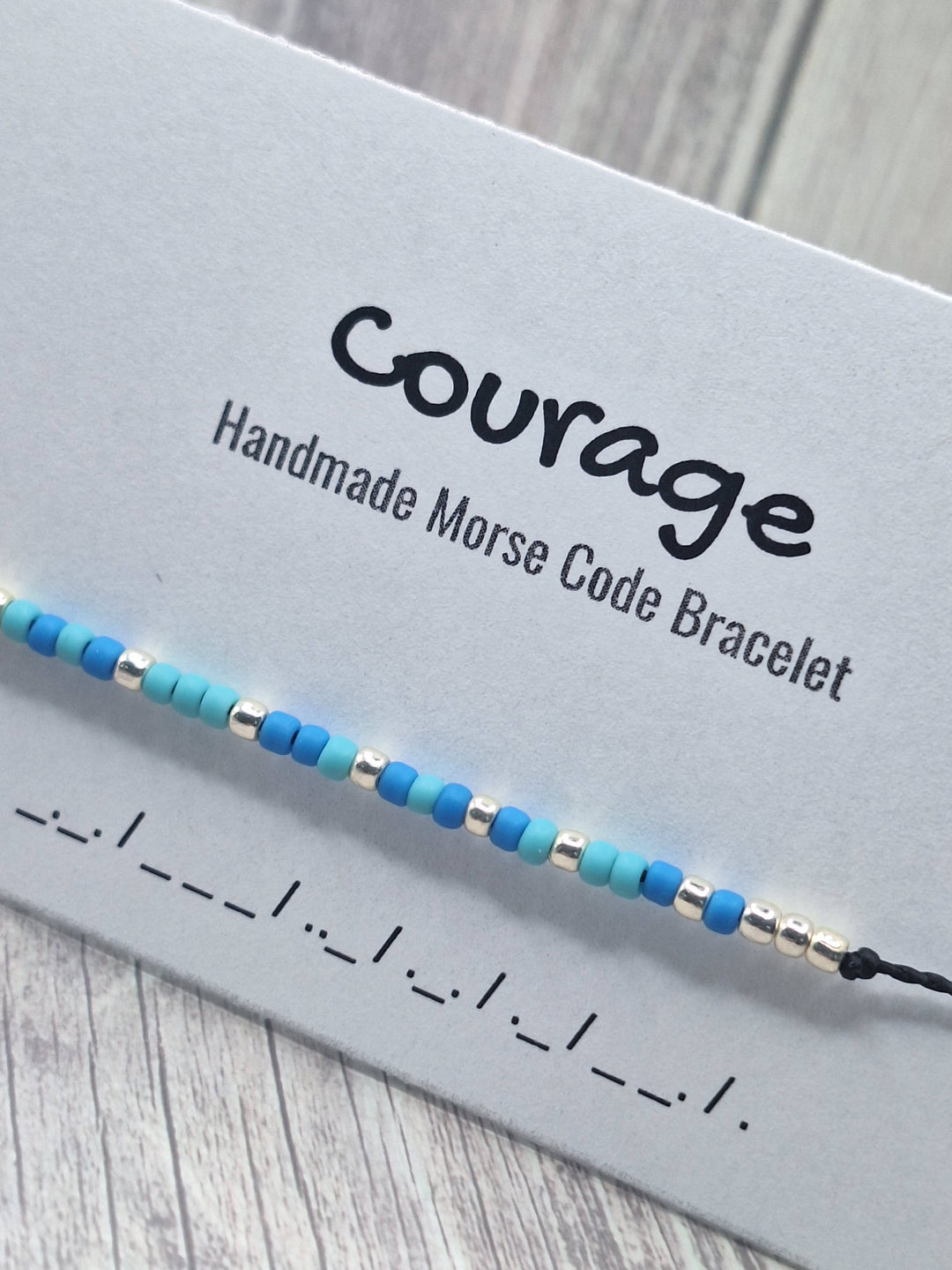 Courage Morse Code Bracelet