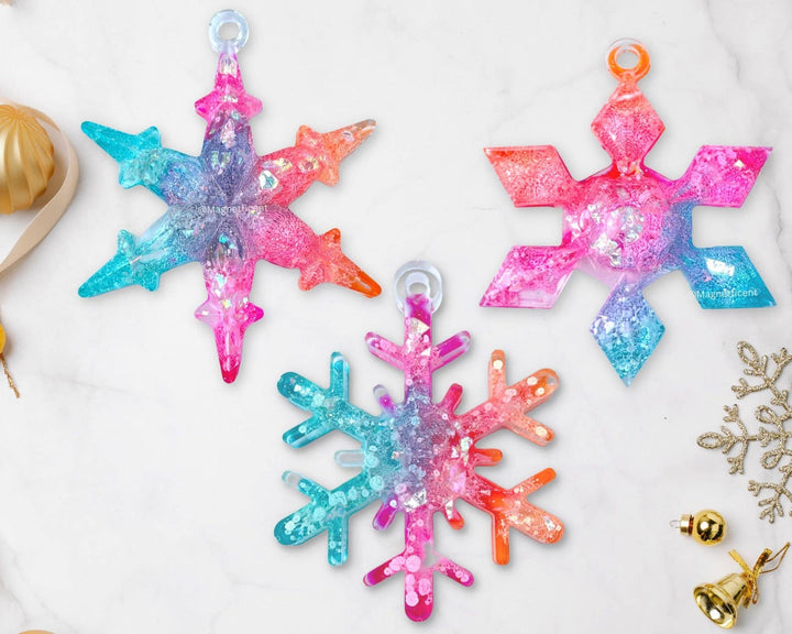 Cotton Candy Snowflake Ornaments