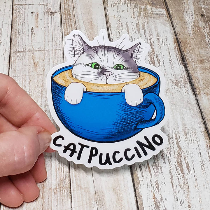 Catpuccino Vinyl Sticker