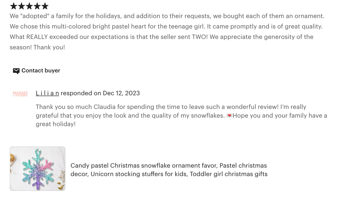 Winter Pastel Snowflake Ornaments