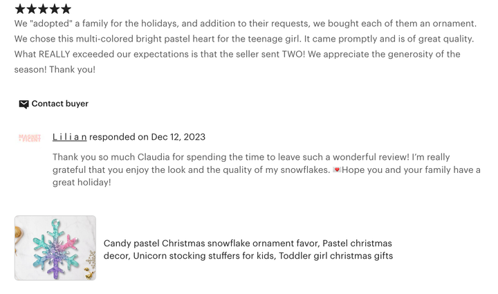 Winter Pastel Snowflake Ornaments