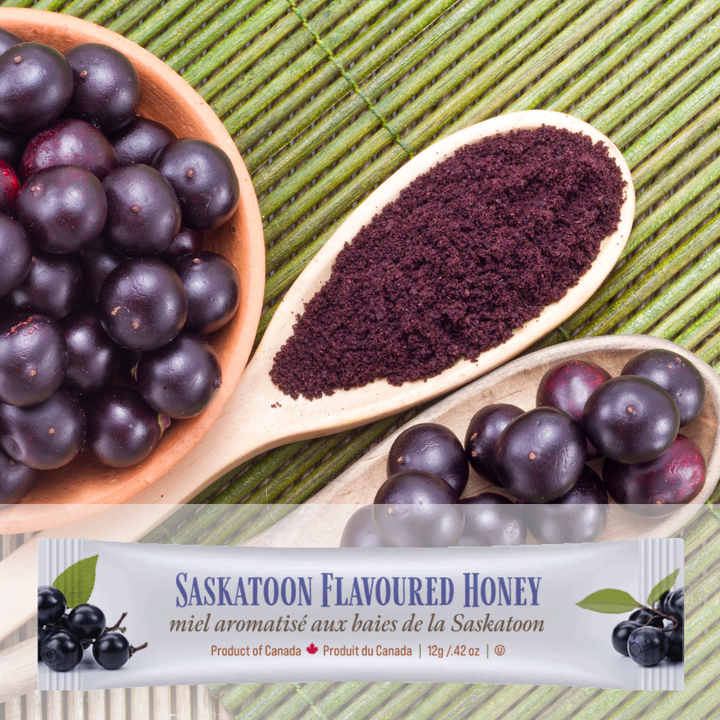 Saskatoon Berry Mini Squeeze Honey Pack