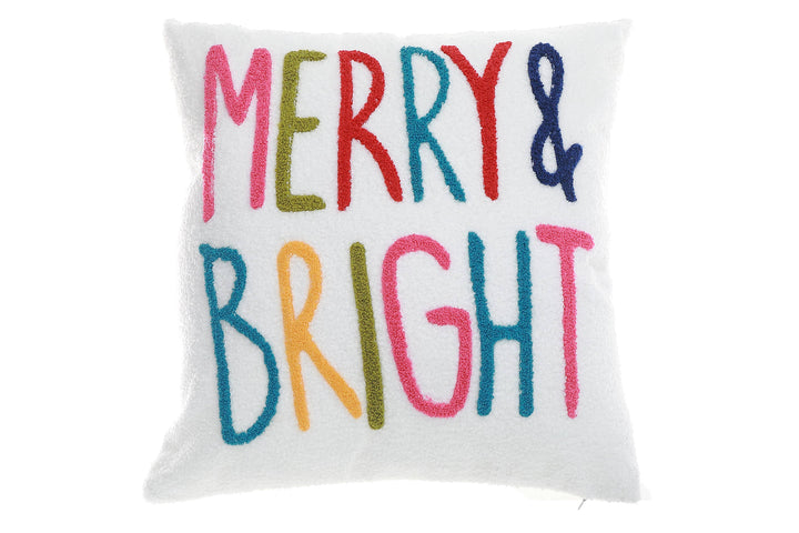 Merry & Bright Embroidered Pillow