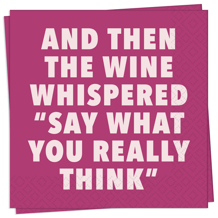 What You Really Think Cocktail Napkin