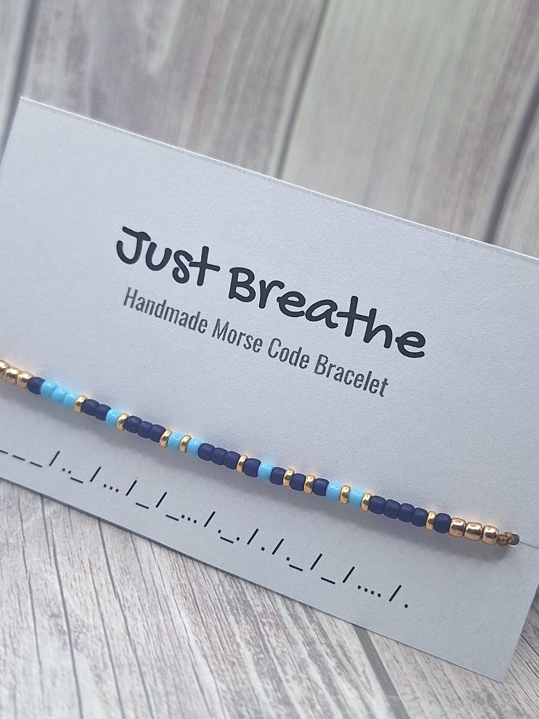 Just Breathe Morse Code Bracelet