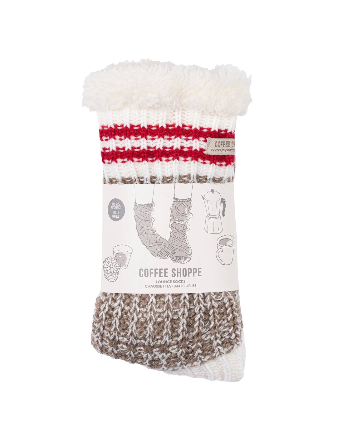 Canadiana Lounge Socks by Coffee Shoppe: Dark Smoked Pearl / ONE SIZE