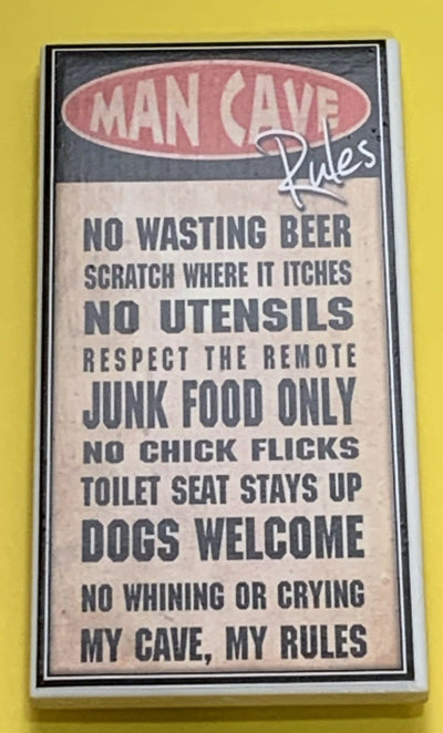 Man Cave Rules magnet