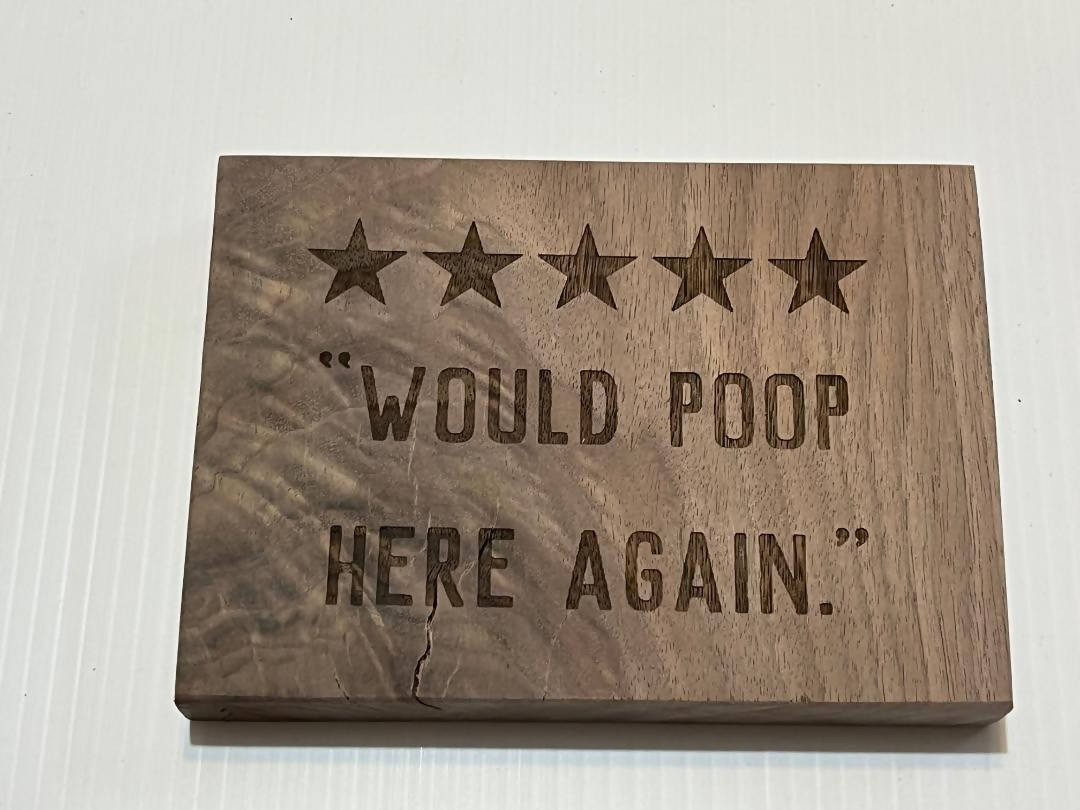 Would Poop Here Again Sign - 2