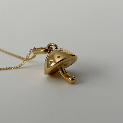 Mushroom Necklace- Gold