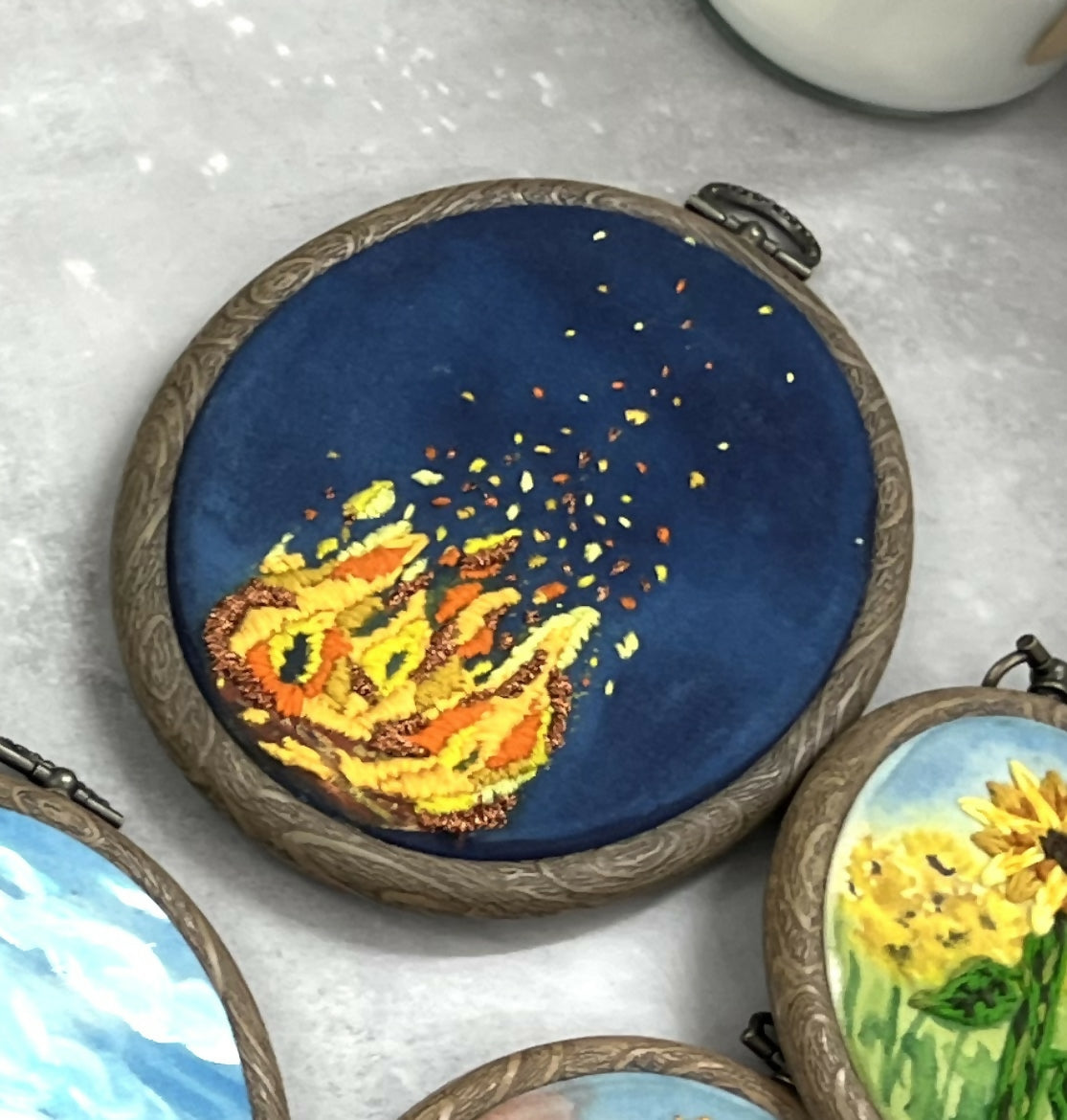 Campfire embroidery