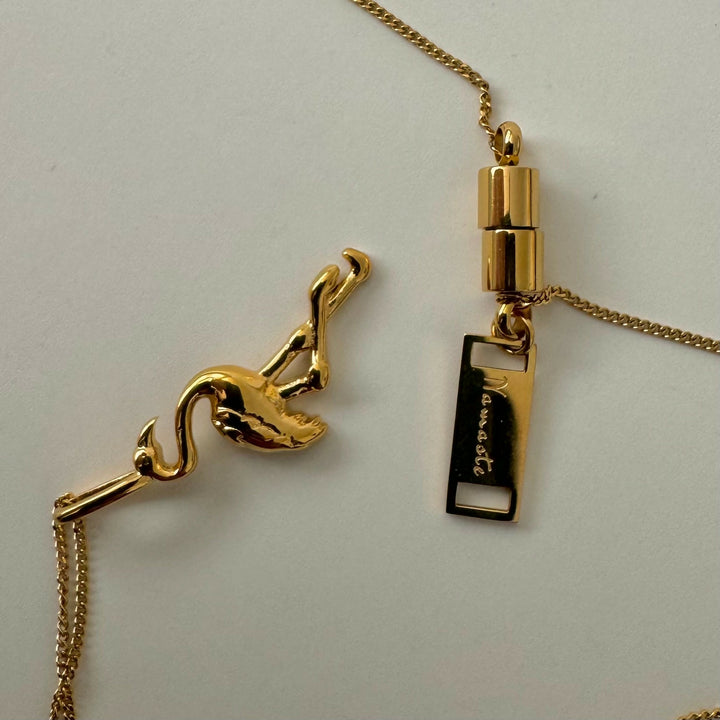 Flamingo Necklace- Gold