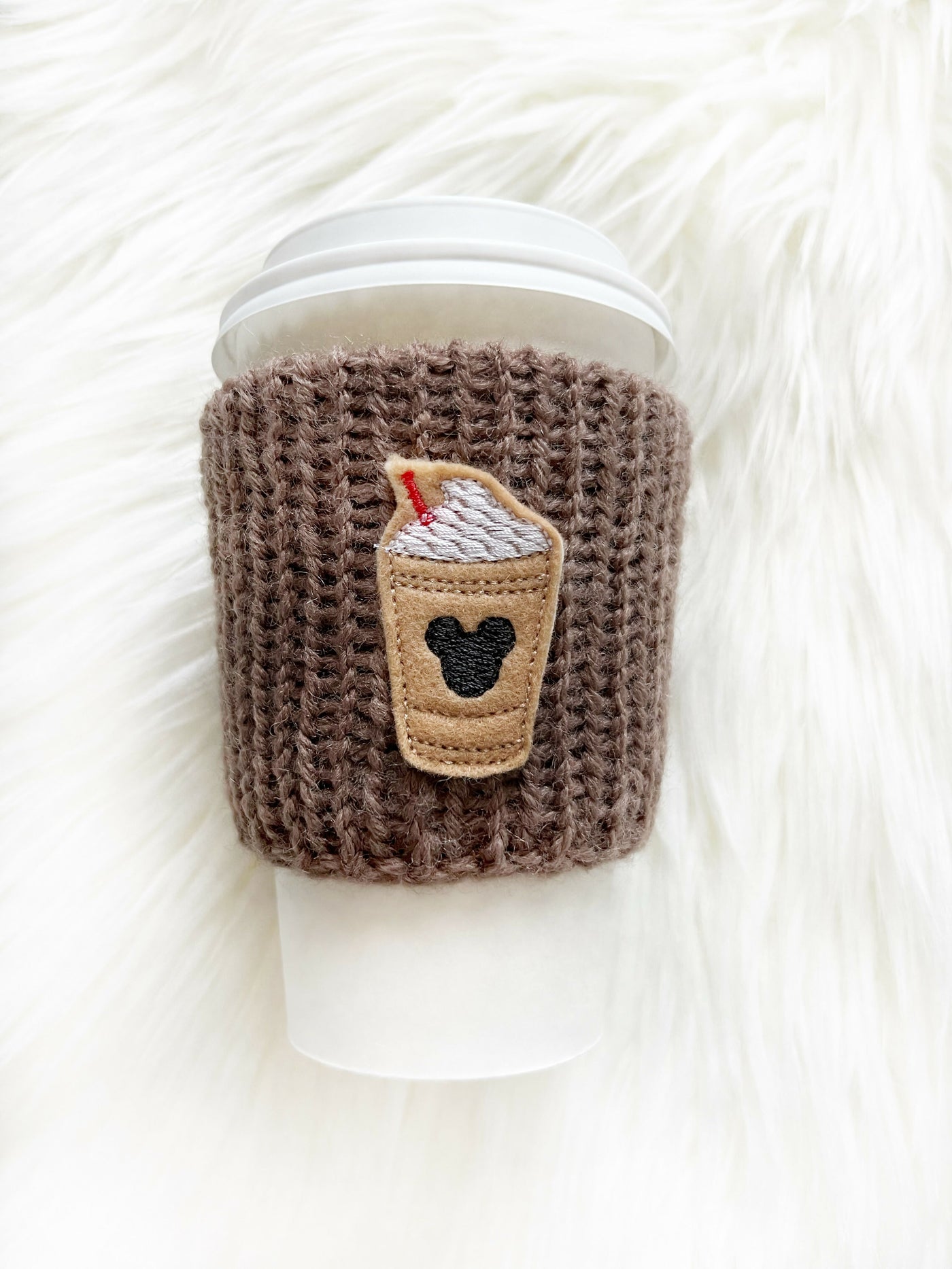 Coffee Mouse Knit Cup Cozy
