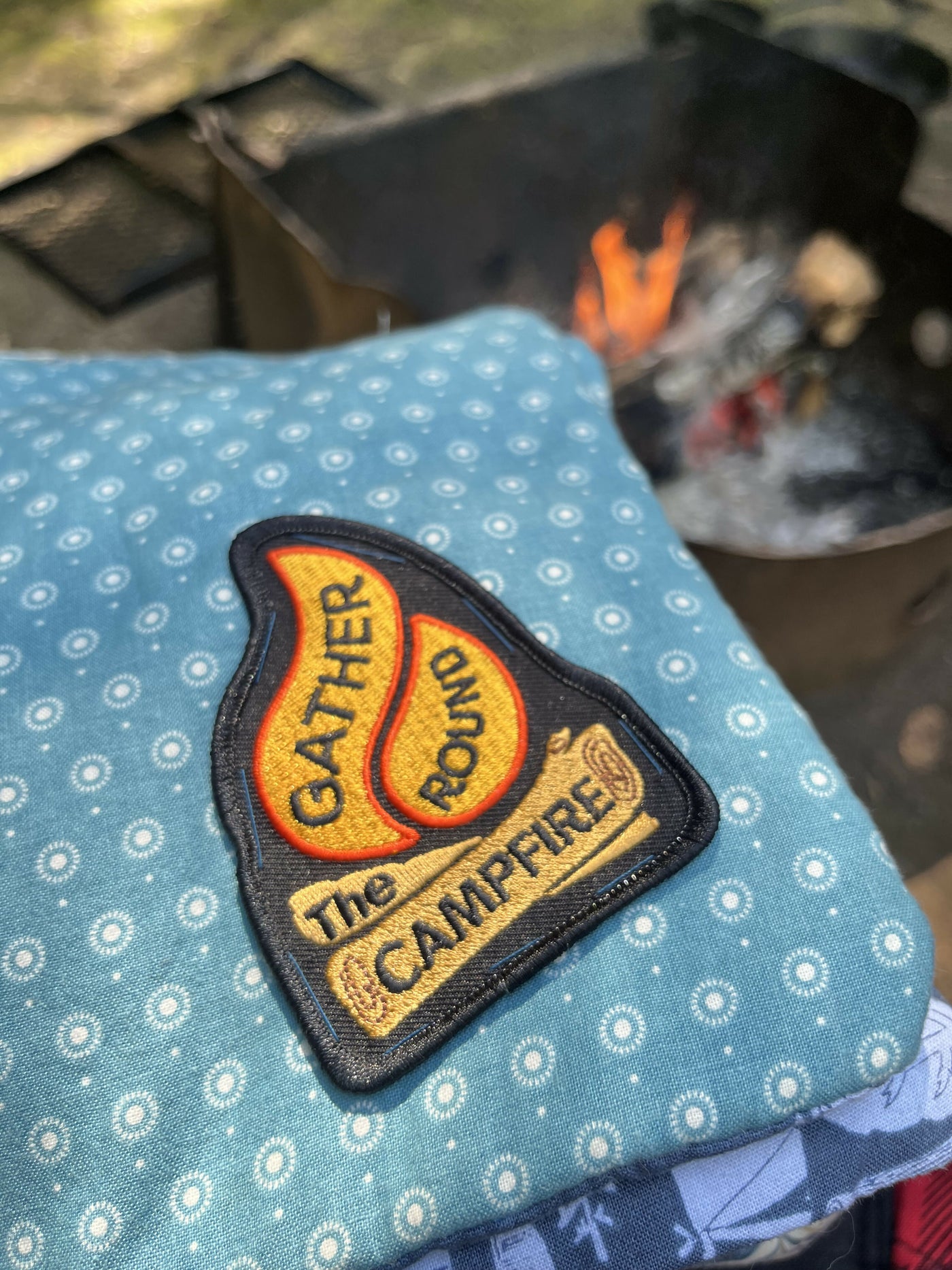 Gather Round embroidered patch