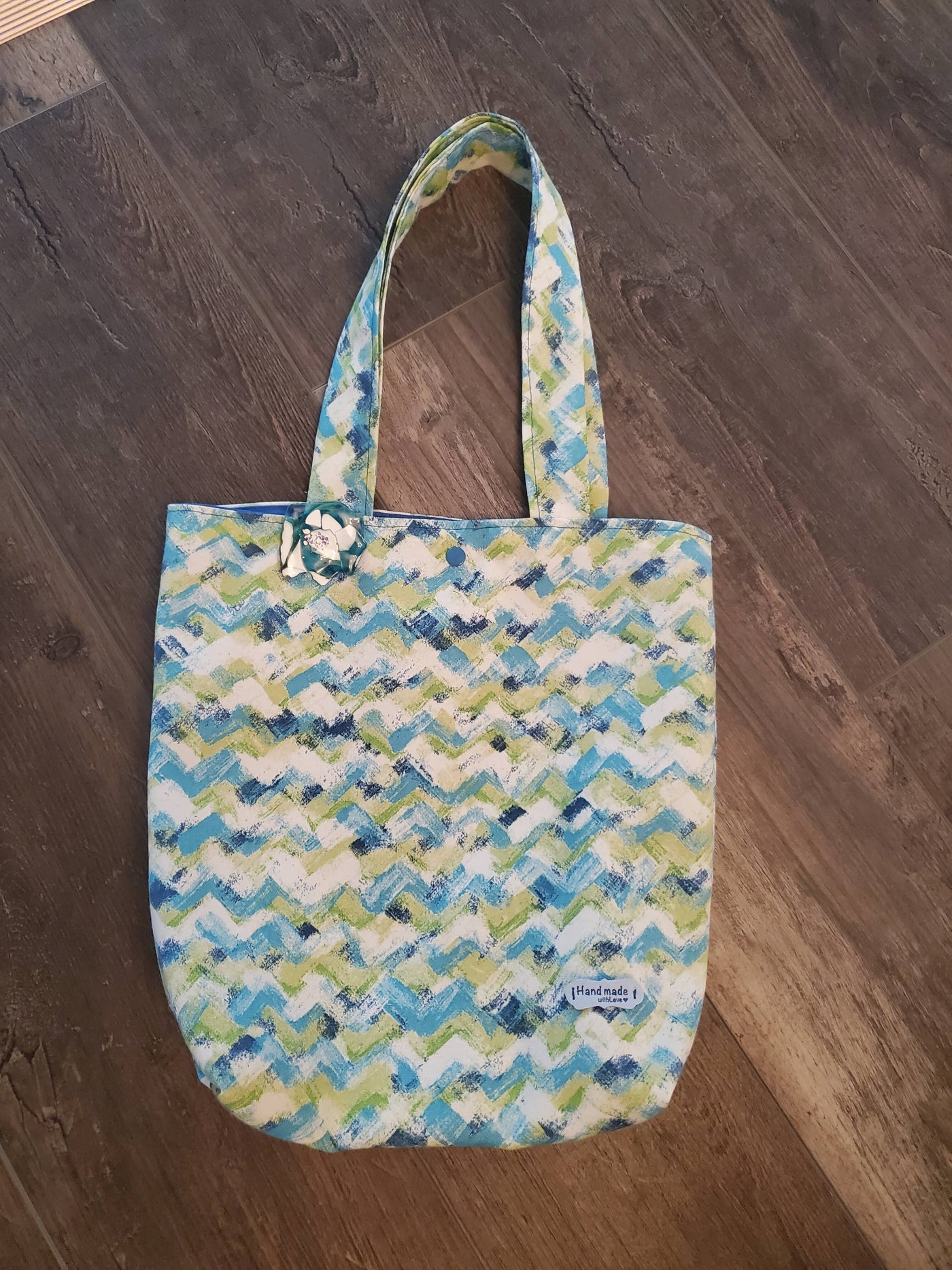 Aqua Teal Geometric Bag