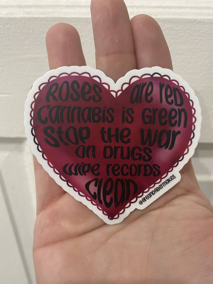 Roses Are Red Vinyl Sticker - 1