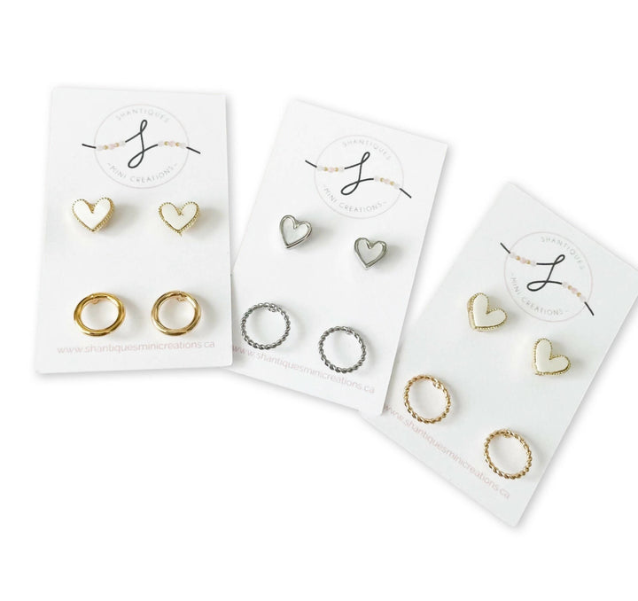 Heart Duo Earring Sets