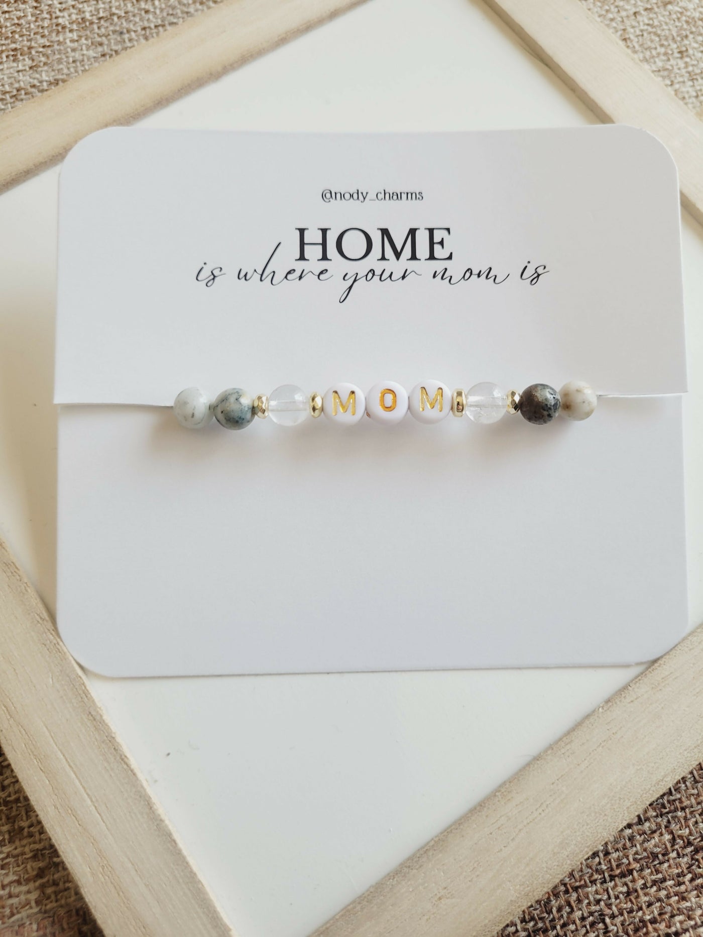 Home is Where your Mom is Beaded Bracelet