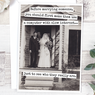 Before Marrying Someone Card