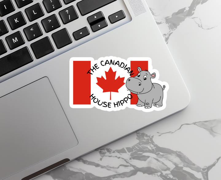 Canadian House Hippo Sticker