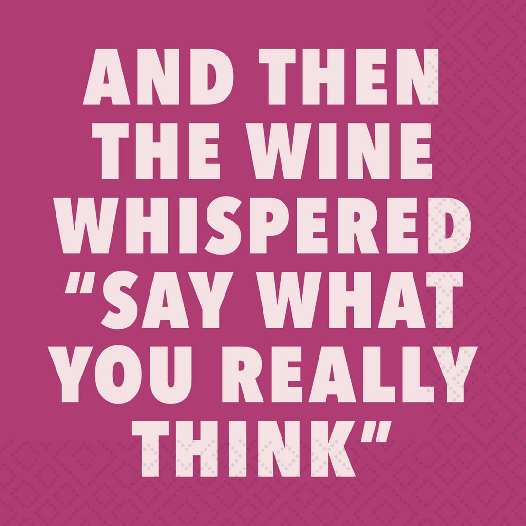 What You Really Think Cocktail Napkin